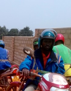 This is the driver that took me on my first moto ride. No jaw protection on that helmet :-(