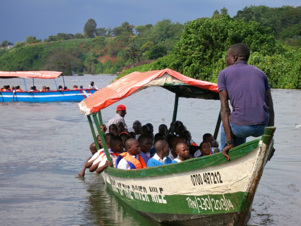 Traffic jam on the lake