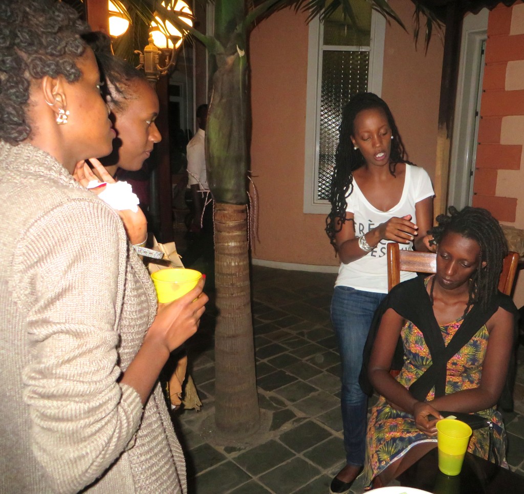 Sylvia, giving a style tutorial. What we really need to know is how to get waist length locs like hers :-)