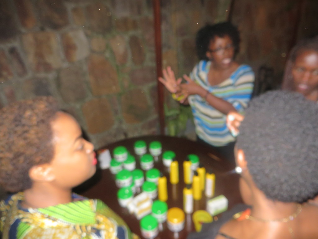Intense discussions over shea butter, straight from Ghana.