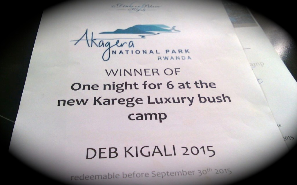 Our prize for having the best table at Diner en Blanc Kigali 2015